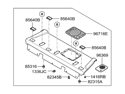 Hyundai 85610-3L200-J9 Trim Assembly-Package Tray