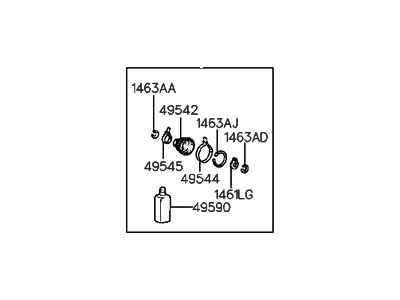 Hyundai 49506-24A01 Boot Kit-Front Axle Differential Side