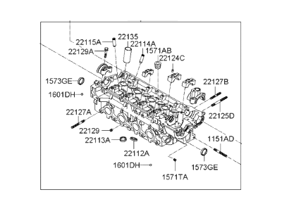 Hyundai 22100-22600 Head Assembly-Cylinder