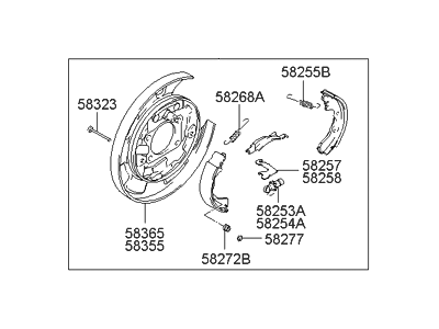 Hyundai 58250-3K000 Brake Assembly-Parking Rear, LH