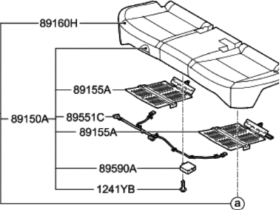 Hyundai 89100-D3010-T8G Cushion Assembly-Rear Seat