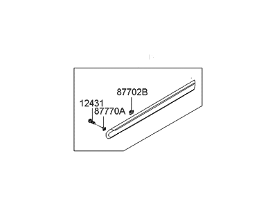 Hyundai 87712-4J000-6C Moulding Assembly-Front Door Waist Line, RH
