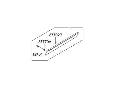 Hyundai 87721-4J000-6C Moulding Assembly-Rear Door Waist Line, LH