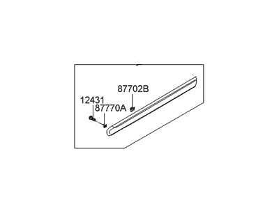 Hyundai 87711-4J000-6C Moulding Assembly-Waist Line Front Door, LH