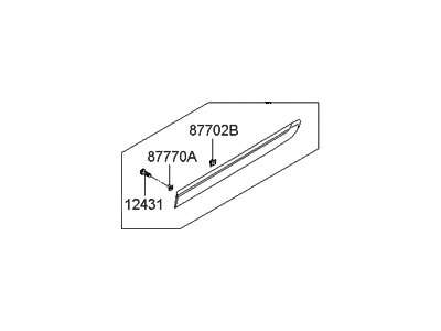 Hyundai 87722-4J000-6C Moulding Assembly-Rear Door Waist Line, RH