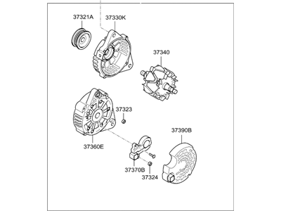 Hyundai 37300-2G150 Alternator Assembly