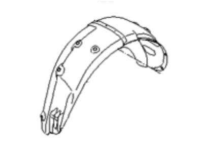 Hyundai 86840-0W000 Rear Wheel Guard Assembly, Right