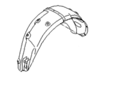 Hyundai 86830-2B000 Rear Wheel Guard Assembly, Left
