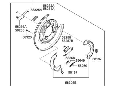 Hyundai 58250-2W000 Brake Assembly-Parking Rear, LH