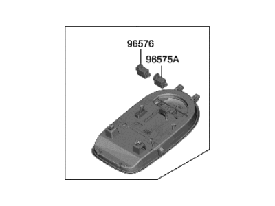 Hyundai 92800-GI070-NNB LAMP ASSY-OVERHEAD CONSOLE
