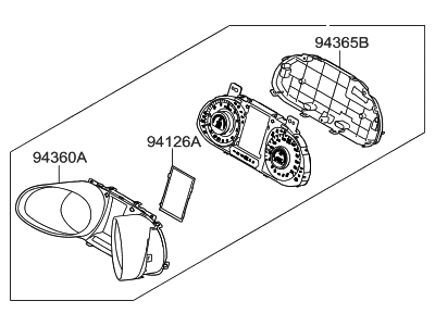 Hyundai 94021-B8100-UU5 Cluster Assembly-Instrument