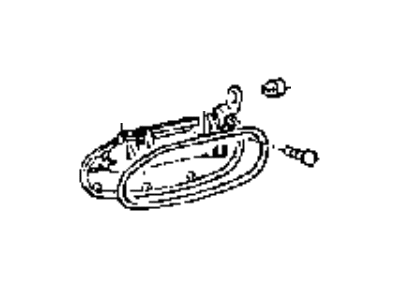 Hyundai 83660-34000 Rear Exterior Door Handle Assembly, Right