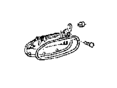 Hyundai 83650-34000 Rear Exterior Door Handle Assembly, Left