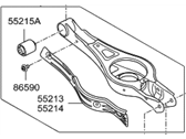 OEM 2018 Hyundai Sonata Arm Complete-Rear Lower, RH - 55220-E6700