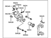 OEM 1995 Hyundai Elantra Caliper Kit-Rear Brake, RH - 58320-28A00