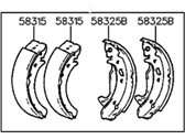 OEM Hyundai Elantra Shoe & Lining Kit-Rear Brake - 58305-28A70