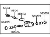 OEM 1995 Hyundai Elantra Cylinder Assembly-Wheel - 58330-28001