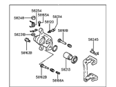 OEM 1994 Hyundai Elantra Caliper Kit-Rear Brake, LH - 58310-28A00