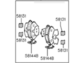 OEM 1996 Hyundai Elantra Front Disc Brake Pad Kit - 58101-29A20