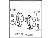 OEM 1998 Hyundai Elantra Front Disc Brake Pad Kit - 58101-29A70