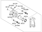OEM 2009 Hyundai Sonata Caliper Kit-Rear Brake, LH - 58310-3KA20