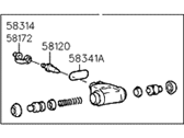 OEM 2000 Hyundai Elantra Cylinder Assembly-Wheel - 58380-28001