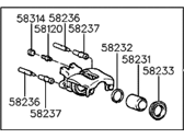 OEM 1991 Hyundai Sonata Caliper Kit-Rear Brake, LH - 58280-33A00