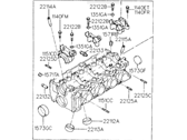 OEM Hyundai Excel Head Assembly-Cylinder - 22100-22010