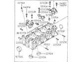 OEM 1988 Hyundai Excel Head Assembly-Cylinder - 22100-22010