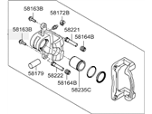 OEM 2008 Hyundai Santa Fe Caliper Kit-Rear Brake, LH - 58310-2BA00