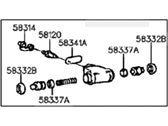 OEM Hyundai Scoupe Cylinder Assembly-Wheel, RH - 58380-24003