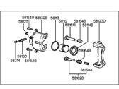 OEM 1993 Hyundai Elantra CALIPER Kit-Front Brake, LH - 58180-28B00