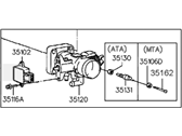 OEM 1998 Hyundai Accent Body Assembly-Throttle - 35100-22080