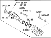 OEM 2015 Hyundai Sonata Caliper Kit-Rear Brake, RH - 58311-C2A10