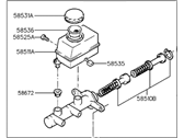 OEM 2000 Hyundai Elantra Cylinder Assembly-Brake Master - 58510-29010