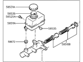 OEM 1999 Hyundai Tiburon Cylinder Assembly-Brake Master - 58510-29010