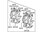 OEM 1992 Hyundai Excel Front Disc Brake Pad Kit - 58101-24B00