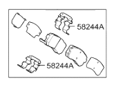 OEM 2010 Hyundai Sonata Rear Disc Brake Pad Kit - 58302-0AA00