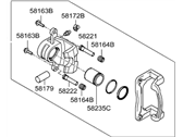 OEM 2007 Hyundai Santa Fe Caliper Kit-Rear Brake, RH - 58311-2BA00