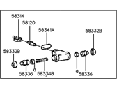 OEM Hyundai Excel Cylinder Assembly-Wheel, LH - 58330-24003