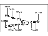 OEM 1994 Hyundai Scoupe Cylinder Assembly-Wheel, LH - 58330-24003