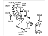 OEM 1997 Hyundai Elantra Caliper Kit-Rear Brake, RH - 58320-29A20