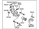 OEM 1998 Hyundai Tiburon Caliper Kit-Rear Brake, RH - 58320-29A20