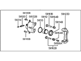 OEM 1995 Hyundai Sonata CALIPER Kit-Front Brake, RH - 58190-34A20