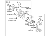 OEM 2004 Hyundai Elantra Caliper Kit-Rear Brake, LH - 58310-2DA10