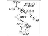 OEM 2007 Hyundai Elantra Caliper Kit-Rear Brake, LH - 58310-2HA00