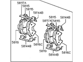 OEM Hyundai Scoupe Front Disc Brake Pad Kit - 58101-23A10