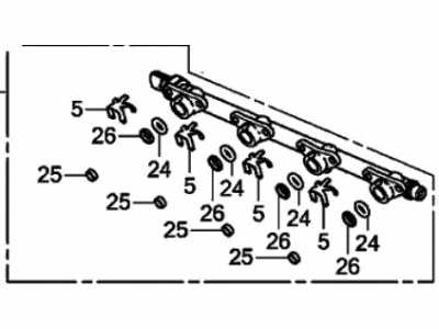 Honda 16011-5A2-305 Set, Fuel Pipe Com