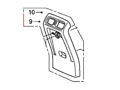 Honda 83427-SJC-A01ZA Housing Assy., Garnish *G65L* (TU GREEN)