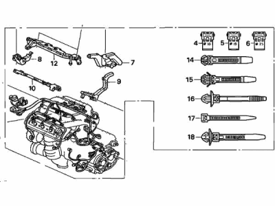 Honda 32110-RJE-A52 Wire Harness, Engine